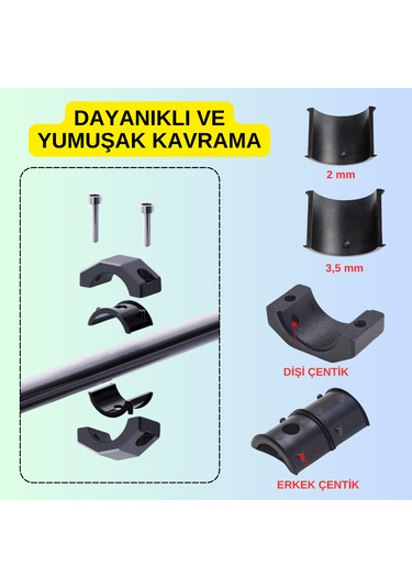 Motosiklet Gidon Sis Farı Montaj Ayağı 2 Adet Alüminyum Braket