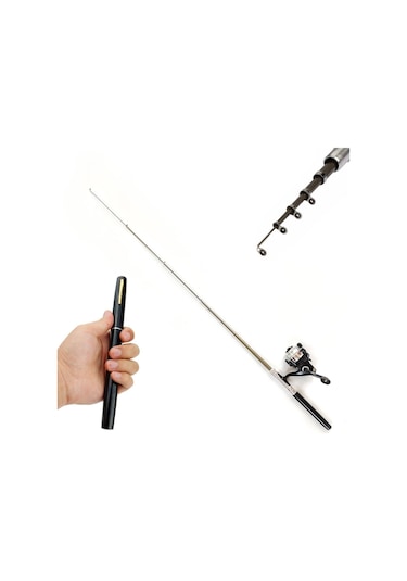 Valkyrie 1 Metre Teleskopik 5.1.1 Mini Cep Olta Seti Kalem Spin Kamış Olta