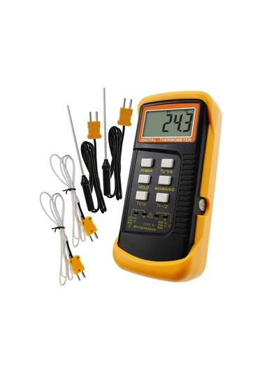 Mufunye 1300 C Termokupl Sensörlü K Tipi Termometre 4 Termokupllu C, F Ve K Kablolu Ve Paslanmaz Çelik