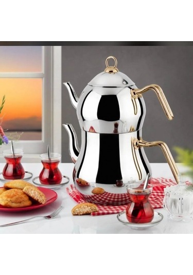 Remetta Çaydanlık Aile Boy İlda Gold Gri