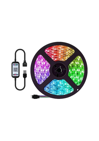 Reedark Su Dalgasına Dayanıklı 5050 Rgb Led Şerit Işık - Bluetooth Kumandalı Esnek Aydınlatma