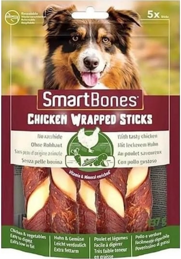 Smartbones Tavuk Sargılı Stick Medium Köpek Ödülü 5 Li 137 Gr.