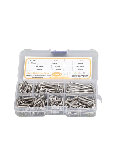 140 Adet M4.2 Derin Diş Vida Seti Kaiyi Standart
