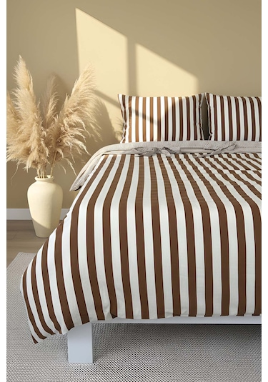 My Sleep Cinnamon Çift Kişilik %100 Pamuklu Nevresim Seti - 4 Parça Çeyiz Seti Çok Renkli