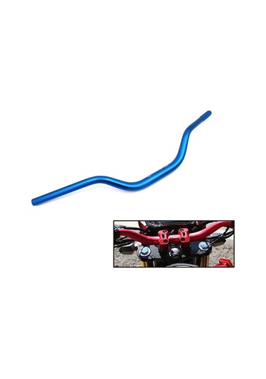 Suntek Evrensel 7/8" 22mm Motosiklet Gidon Çubuğu Orta Mavi