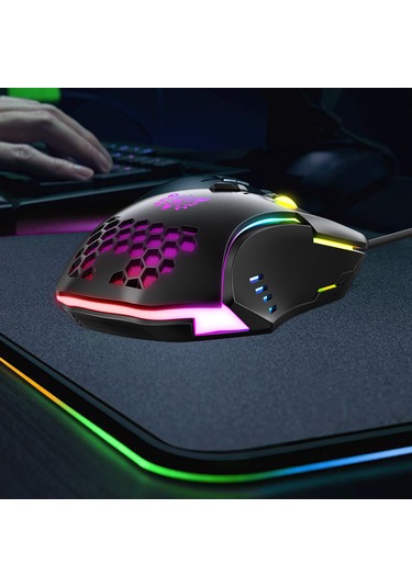 Onikuma CW902 Kablolu RGB Aydınlatmalı Optik Oyuncu Mouse