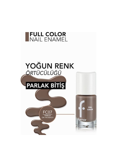 Flormar Full Color Pebbles On The Beach 07 Kahverengi Oje