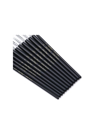 Jzcat Sanatçı Boya Fırçaları Set Kazıyıcı İle Çanta 18 Adet-siyah