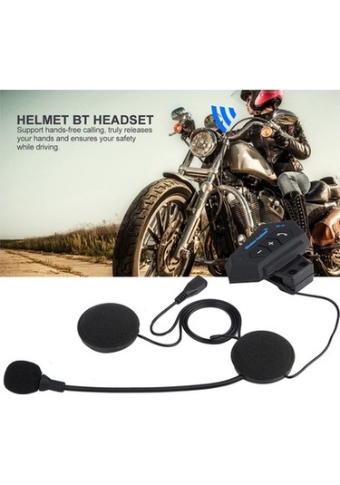 Ganzhoushop Motosiklet Kulaklık Kask İçin Bluetooth Kulaklık Çiftli Bt12-500ma Kablosuz Bağlantı