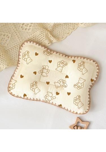 Şeker Silindir Yastık Bebek Boyun Yastığı Yumuşak Ve Güvenli No.17 Ekru