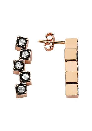 Lilarote Elmas Kare Küpe