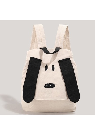 Charhp&kejnt Otantik Karikatür Sırt Çantası 2023 Yeni Sevimli Öğrenci Kanvas Çanta Basit Çok Yönlü Okul Çantası Beyaz