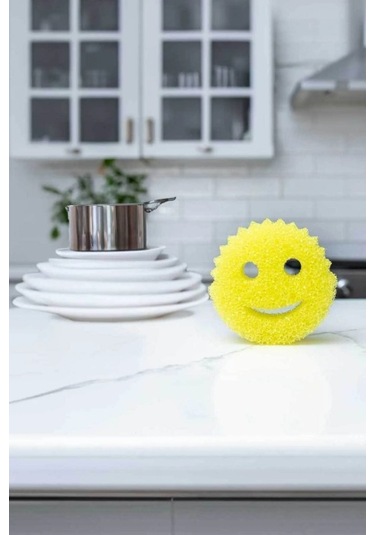 River World 2'li Set Bulaşık İçin Sünger Gülen Yüz