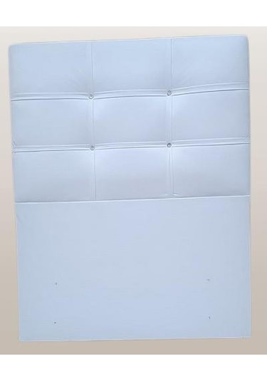 Başlık Dk Tek Kişilik 90'lık Model Suni Deri Beyaz Kumaş El Yapım