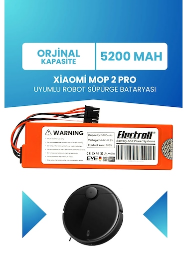Xiaomi Mop 2 Pro Batarya Mjst1shw 5200mah