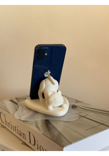 Sevimli Kedi Telefon Tutucu - Esnek Kedi Standı Sevimli Telefon Standı