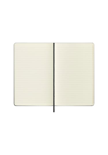 Moleskine Çizgili Siyah Defter L Boy Sert Kapak