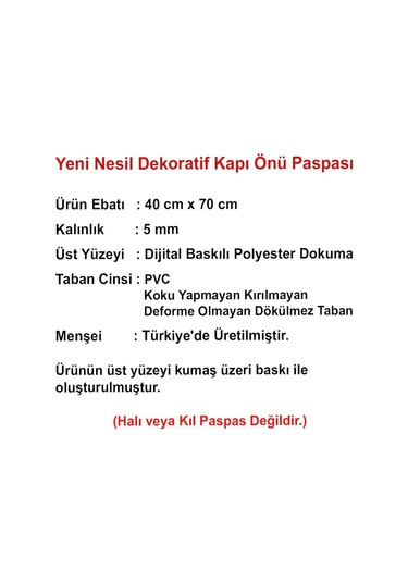 Hogwarts Harry Potter Temalı Kauçuk Kapı Önü Paspası