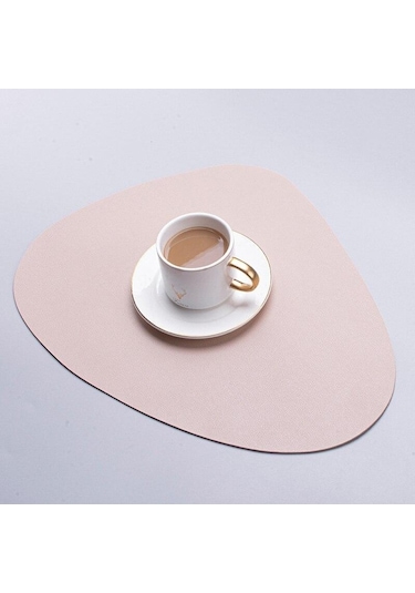 Kayısı 2/6 Adet Pu Deri Masa Mat Placemats Masa İçin Su Geçirmez Kaymaz Masa Peçetesi Yemekleri Sofra Takımı Mutfak Aksesuarları 2pcs Kayısı