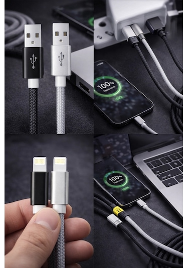 Platoon Pl-8930 Usb To Apple Uyumlu iPhone Lightning Hızlı Şarj Ve Data Kablosu