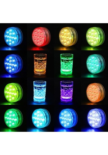 Tongxida 13 Led Uzaktan Kumandalı Su Altı Aydınlatma Lambası - Ip68 Su Geçirmez, 16 Renk Seçeneği Diğer