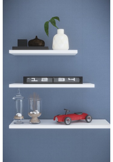 Dekorfim DF05102B 3'lü Dekoratif Raf Duvar Rafı