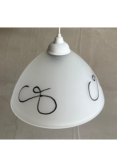 Ergani Tekli Avize Beyaz