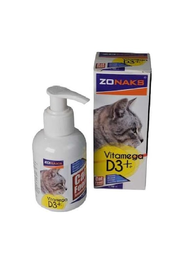 Zonaks Vitamega D3 Plus Cat Food Kedi Vitamini 100 ML