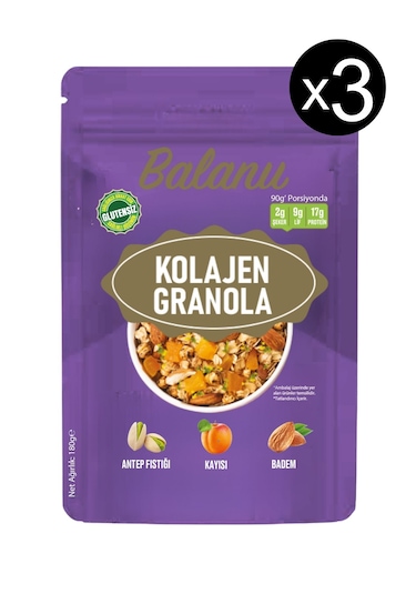 Kolajen Granola 180gr X3 Adet