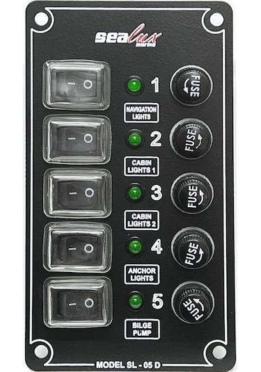 Switch Panel 5 Anahtarlı Izoleli Dikey
