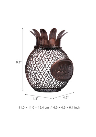 Tooarts Ananas Şarap Mantarı Konteyner El Sanatları Ev Dekorasyon Süslemeleri Pratik El Sanatları