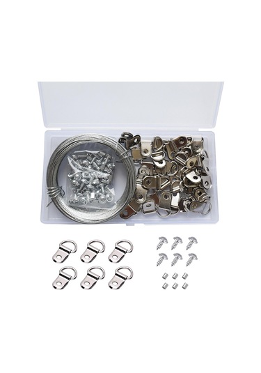 Homyl Modern Çerçeve Askı Seti Metal Duvar Montajı İçin Gümüş