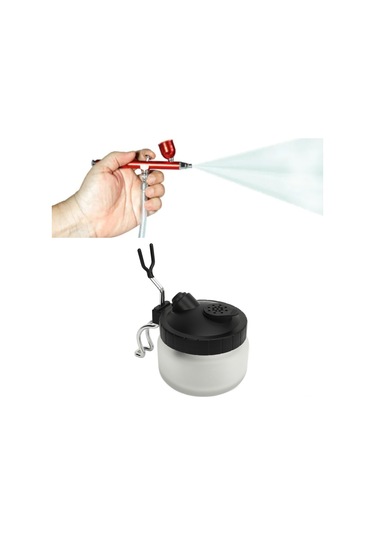 Reedark Airbrush Temizleme Potu, Sprey Fırça Tutucu İle, Boya Temizliği Ve Sprey Fırça Tutma Fonksiyonu, Otomobil Dıy Boyama İçin Taşınabilir 6101