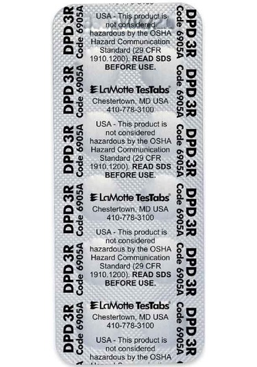 LAMOTTE DPD3 TEST TABLETİ 100 FOLYO (TEST KİTLERİ İÇİN 1000 ÖLÇÜM