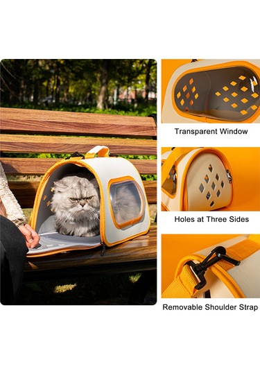 Geeksen Kedi Taşıma Çantası Şeffaf Pencere Ve Nefes Alabilir Delikler Seyahat İçin