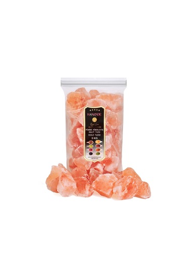 Hanzade Bitkisel Halit Tuz Sole Tuzu Pembe Şeffaf Berrak 3 KG
