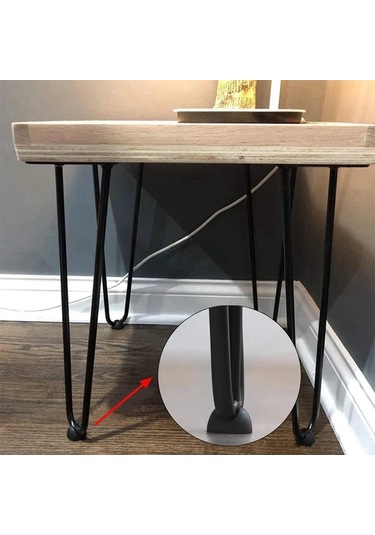 Kalın Metal Çubuklu 10'lu Silikon Mobilya Bacak Koruyucuları Siyah Diğer