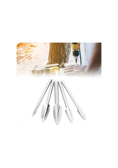 Geeroyoo 5 Parça Ahşap Oymak Matkap Ucu Seti - Hızlı Çelik Malzeme, 3-8mm Çap Aralığı