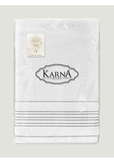 Cotton Ladın Banyo Havlusu 90x150 Beyaz