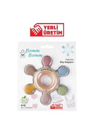 Silikon Bebek Diş Kaşıyıcı Hafif Ve Rahat Kavranır Çok Renkli