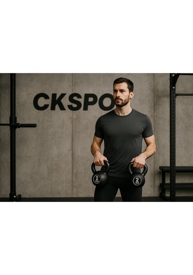 Evde Spor İçin 2 Kg Kettlebell Çaydanlık Dambıl Fitness Ağırlığı