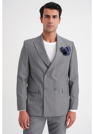 C 719 Ceket Comfort Füme Füme