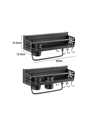 Sones Mutfak Duvara Monte Baharat Şişesi Bıçak Saklama Rafı, Özellikler A2 40cm İki Bardak 6 Kanca Diğer