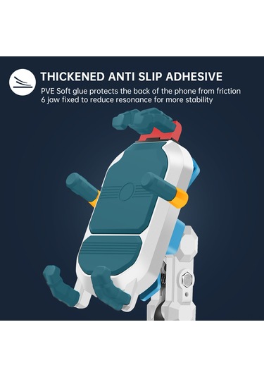 Wezone Su Geçirmez, Çalıntıya Karşı Koruma, 360 Dönebilen Motosiklet Telefon Tutucu - 3.5-6.5 İnç Telefonlar İçin Siyah