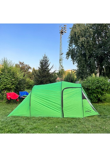 Family 4 Kişilik Çadır - Argeus - Çift Tenteli Çadır - Aile Çadırı - Arg-202 - Geniş Bagajlı Çok Renkli