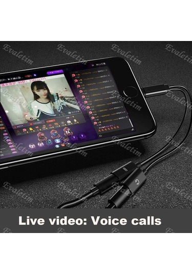 iOS Uyumlu iPhone 7 8 X Plus Lightning Kulaklık Şarj Çoklayıcı 4313P Ç