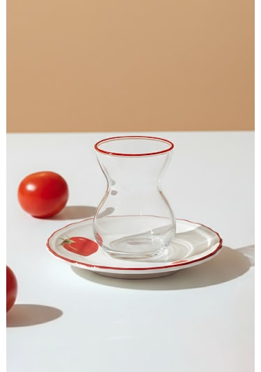 Rakle x Bengi Kurtcebe Pomodoro Stoneware 8 Parça Çay Seti 140 cc