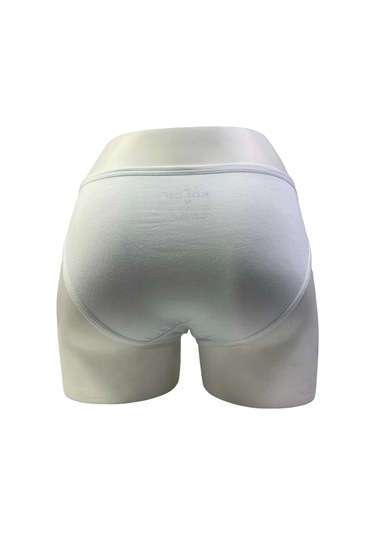 Kolcu 3 Lü Bayan Lycralı Bikini Kilot-beyaz Beyaz