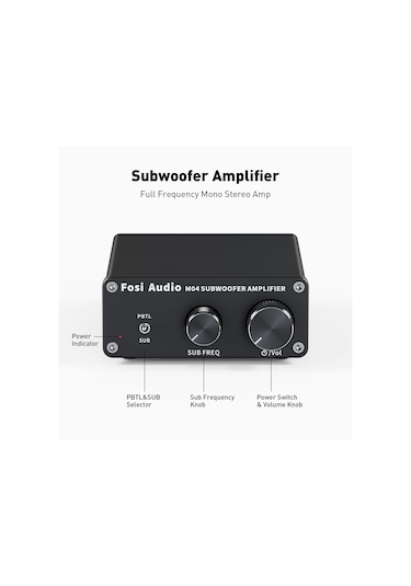 Fosi Audio M04 Subwoofer Dijital Sınıf D Entegre Güç Amplifikatörü