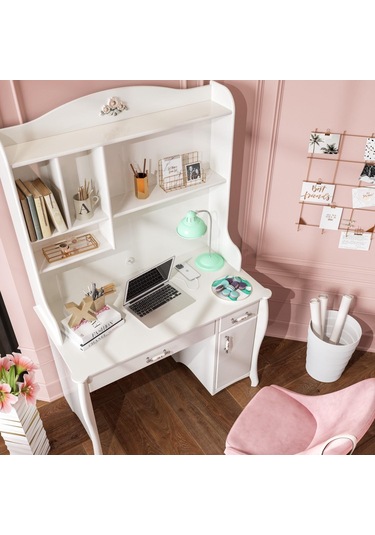Meltem Kids Prestij Krem Genç Odası Çalışma Masası Krem